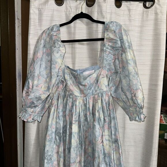 Selkie The MONET puff Dress Mini Cotton M Revolve Cottagecore Fairycore - Picture 5 of 9